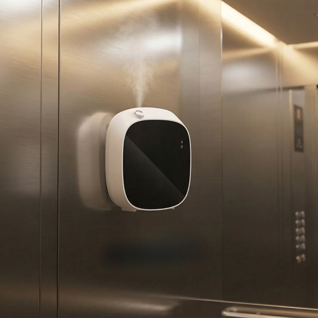 Small space aroma diffuser used in elevator or corridor to maintain fresh and pleasant environment
